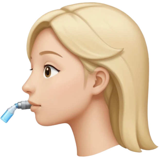 Side profile nose breathing air emoji