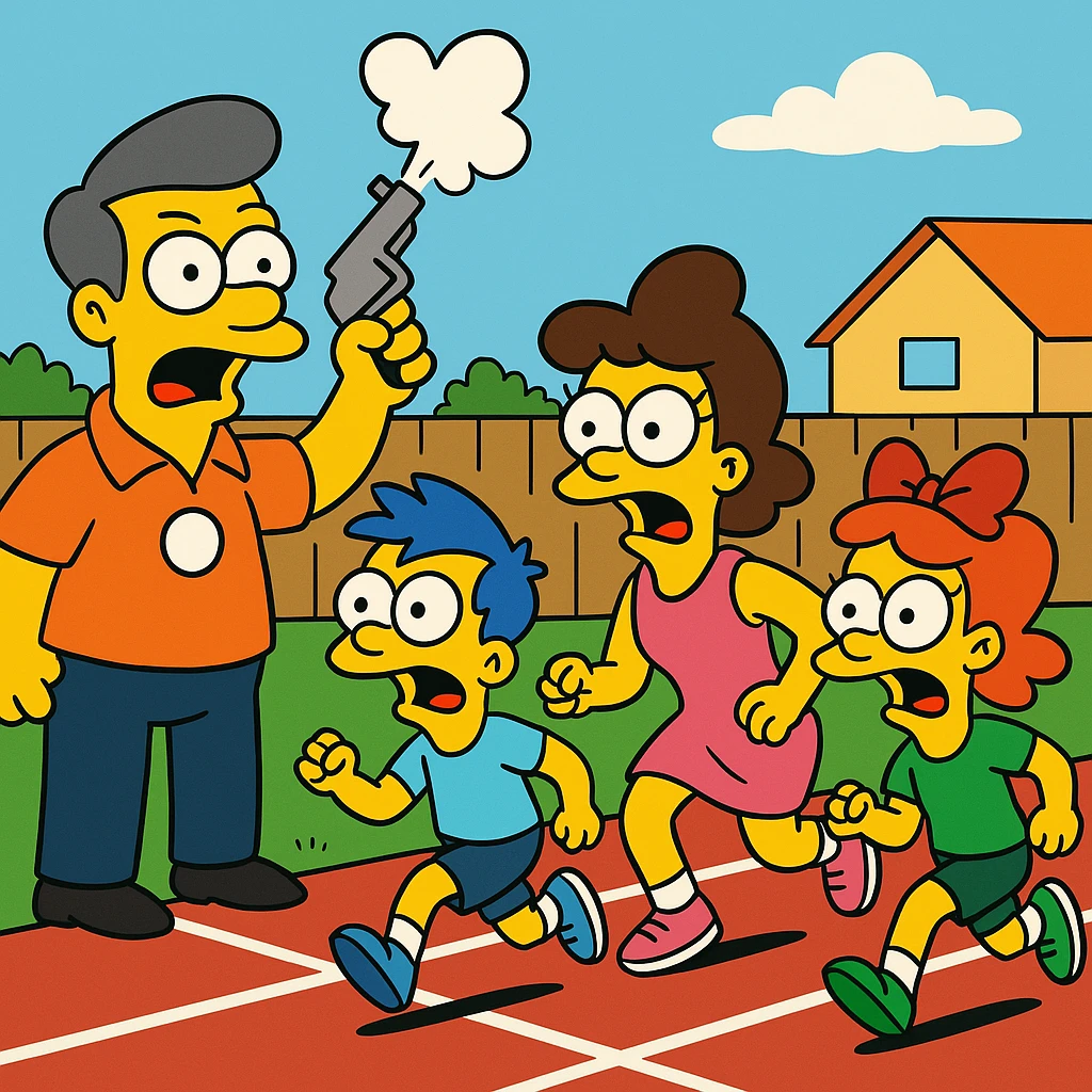 Fire the starting gun – to shoot a gun to begin a race.
The referee fired the starting gun and the runners took off (started moving fast).
 emoji