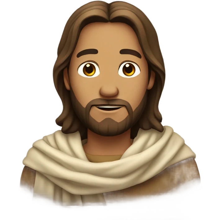 Jesus in scarf emoji