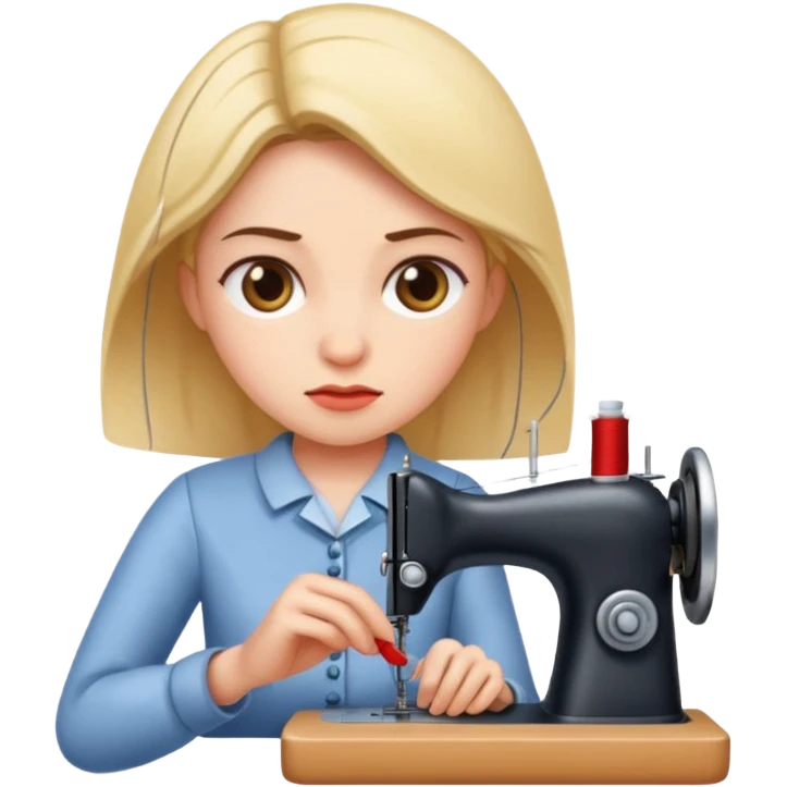زنی که در حال خیاطی است emoji