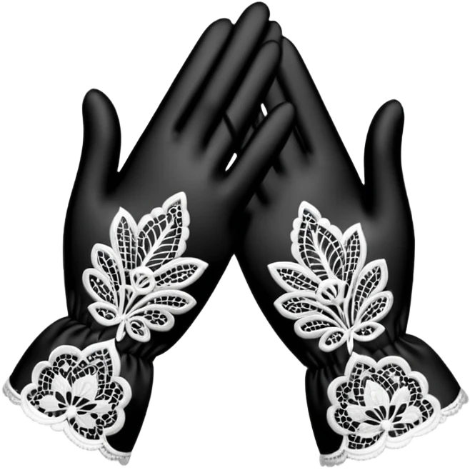 victorian age lace gloves emoji