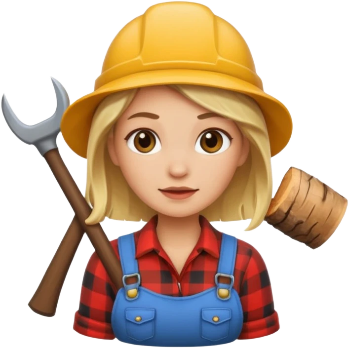 lumberjack blonde woman emoji