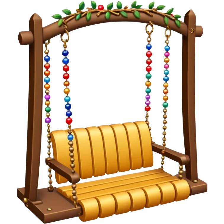 Swing with beads and bells for birds emoji