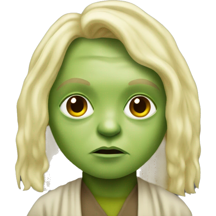 yoda with long blonde hair emoji