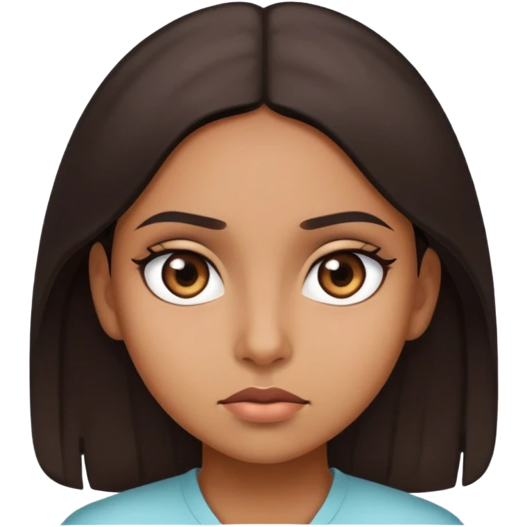 Brown girl rolling eyes emoji