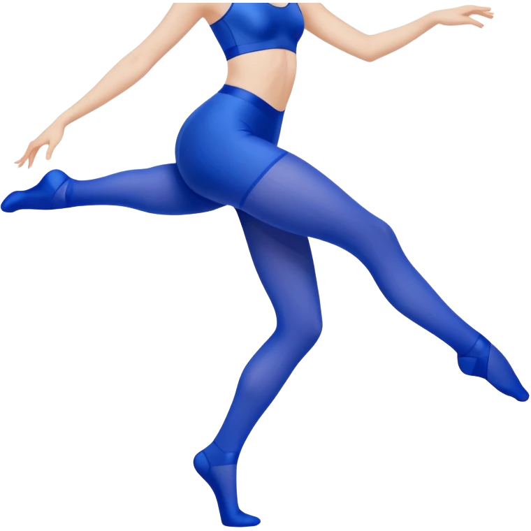 Royal blue dance tights emoji