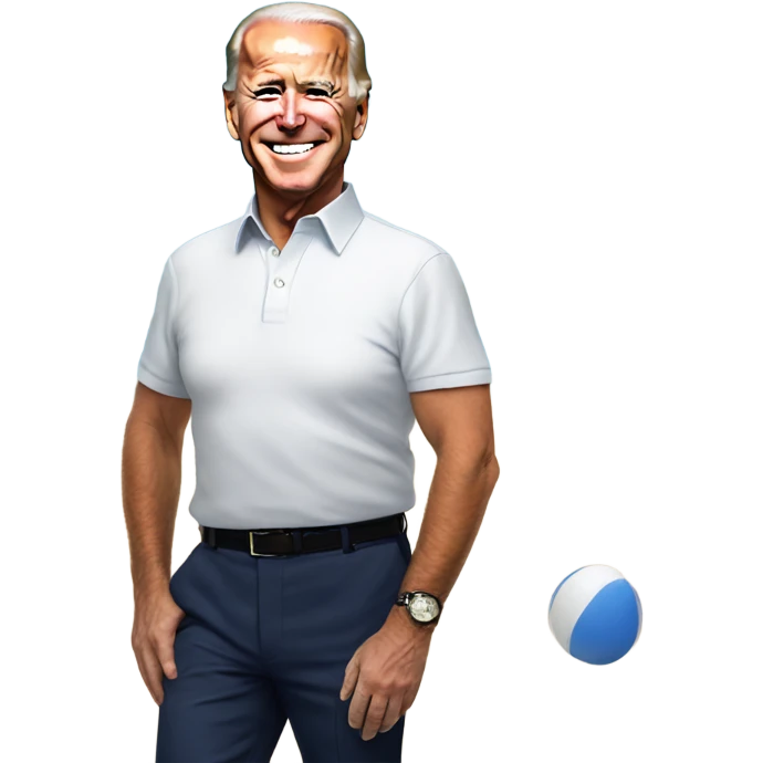 Joe Biden on the beach emoji