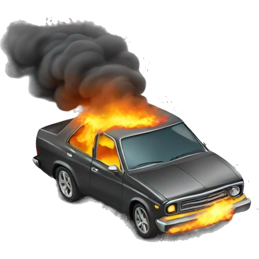 Car burnout emoji