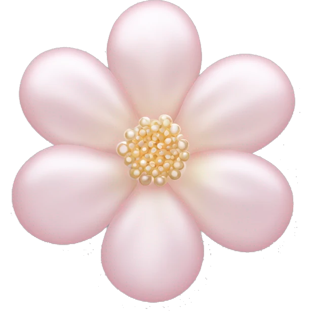 Pearl light pink flower emoji