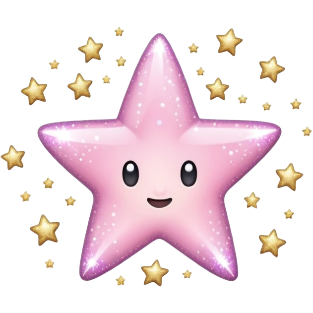 shooting star pale pink colored glitter  emoji