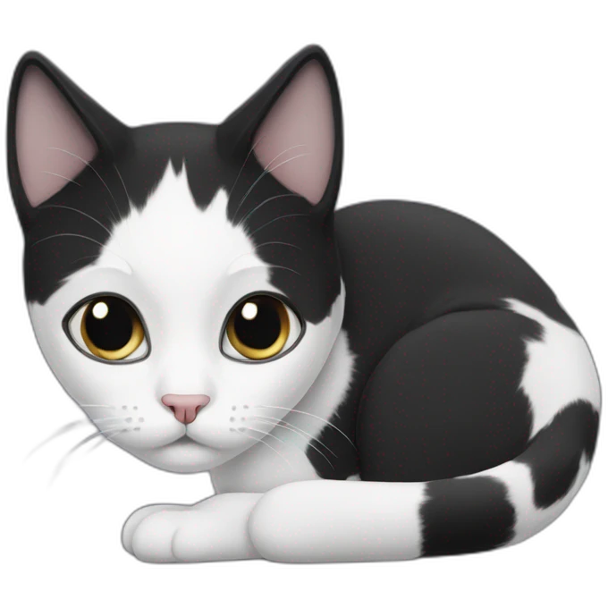 Black and white cat emoji