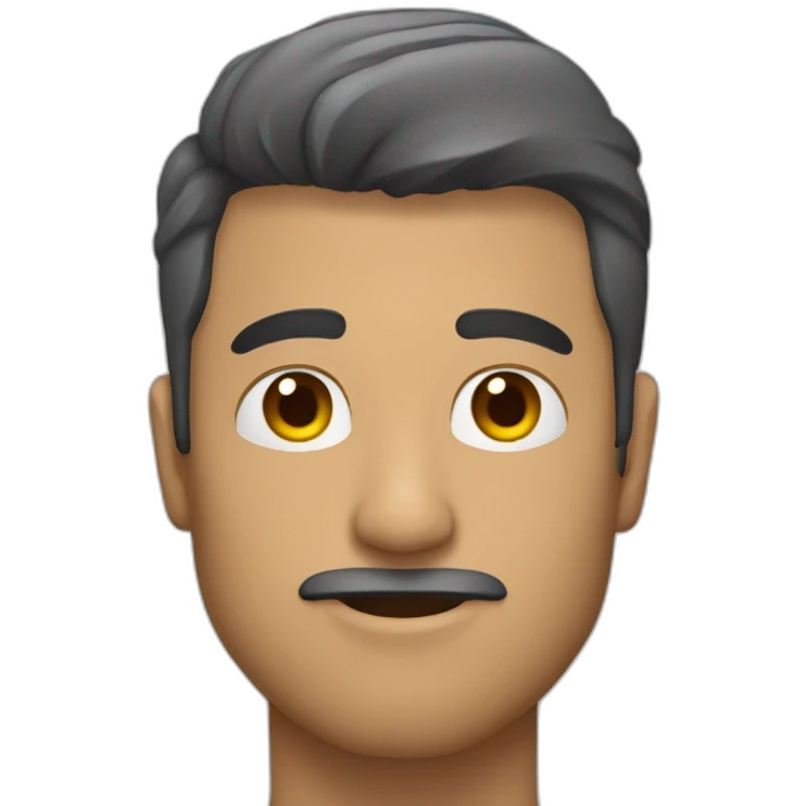 HOMBRE QUE SU CARA REFLEJE DUDAS emoji