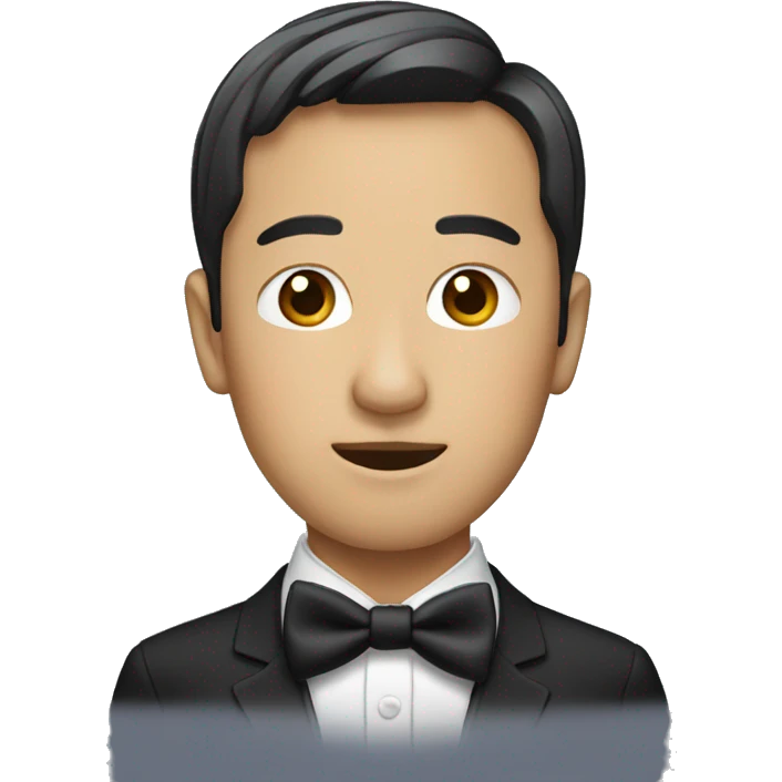 asian with bowtie emoji