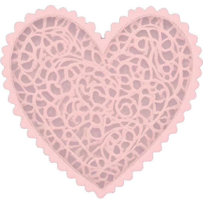 Light pink lacy heart emoji