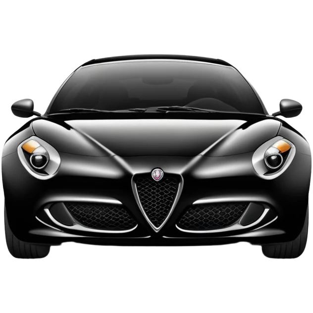 black Alfa Romeo  emoji