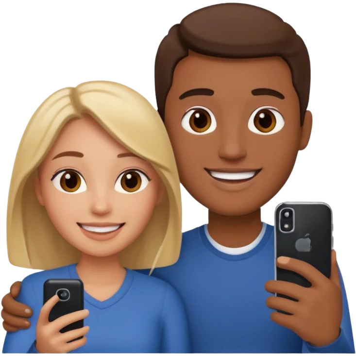 couple photo on the phone emoji