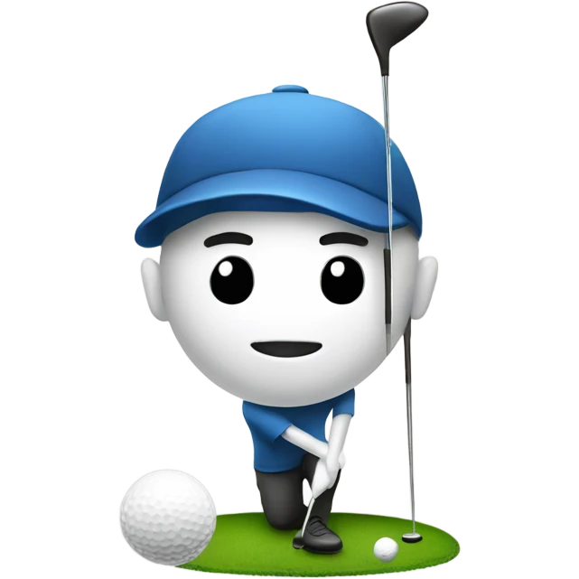 Golf player in a tee box emoji