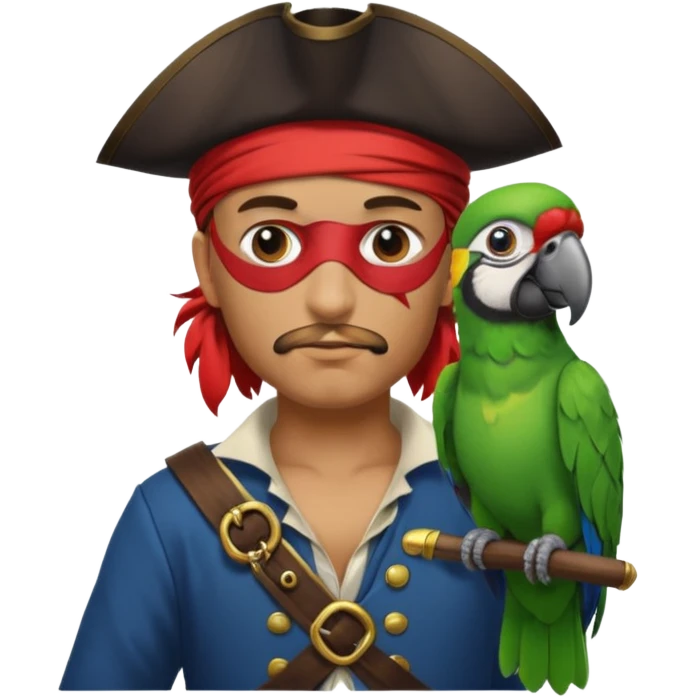 pirate and parrot emoji