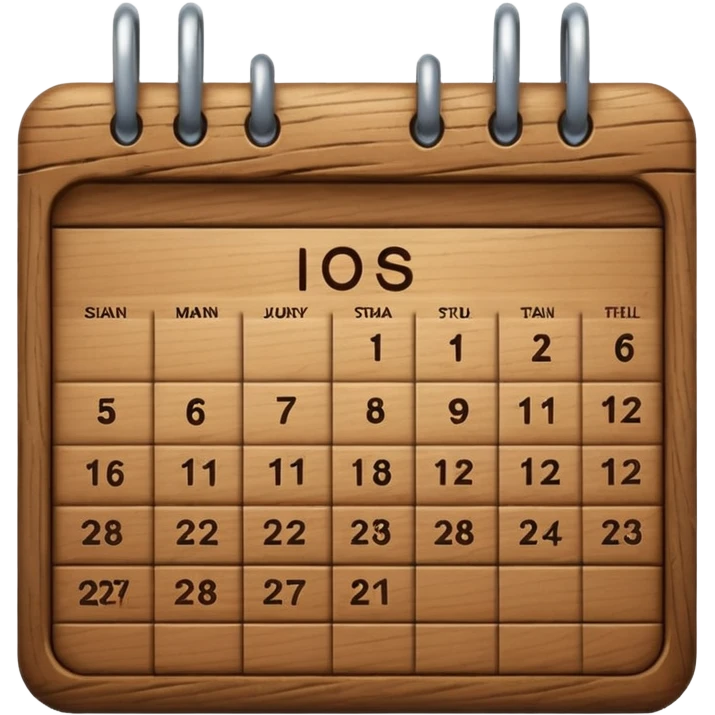 calendar wood emoji