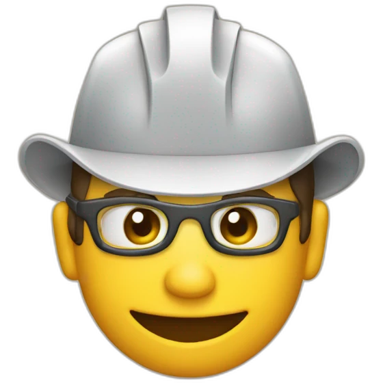 Worker smiles on the farm emoji