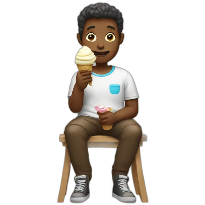 Human eating ice cream  emoji
