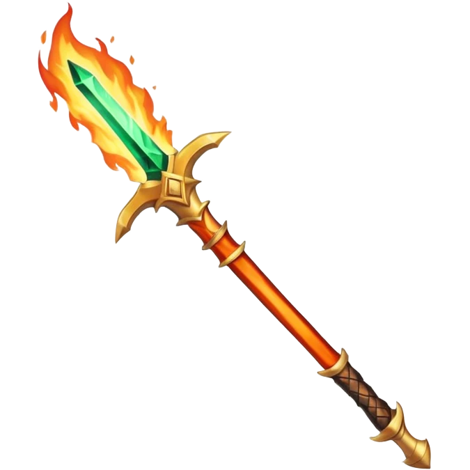 emerald spike flame burning fire sword emoji