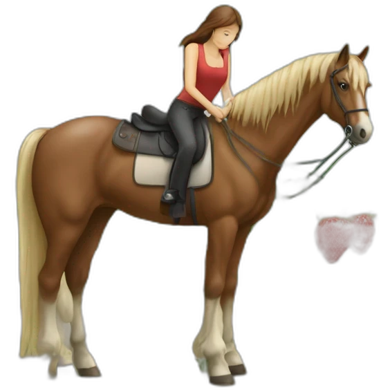 Une fraise tagada ur un cheval emoji