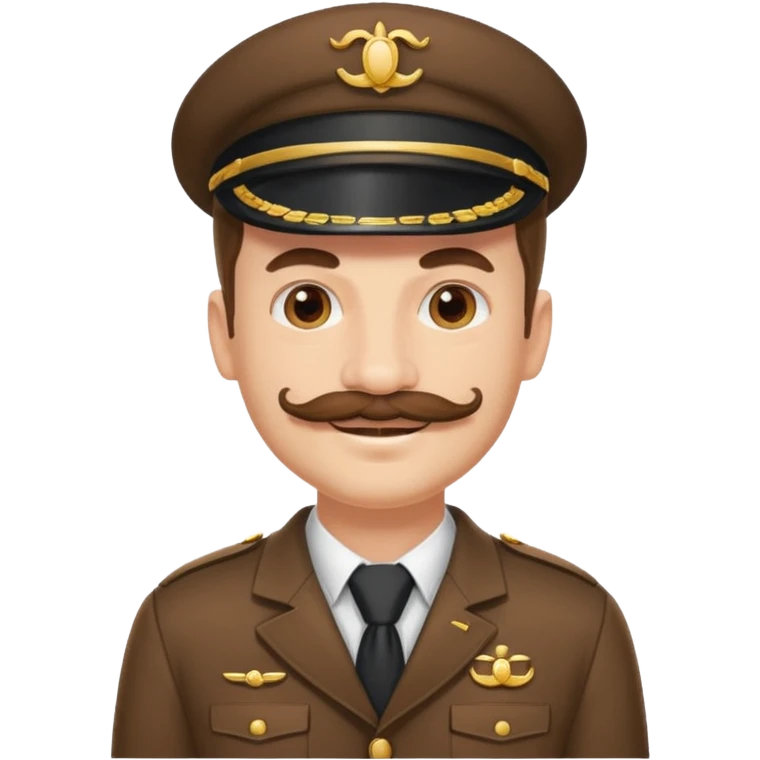moustache uniform Coach man emoji