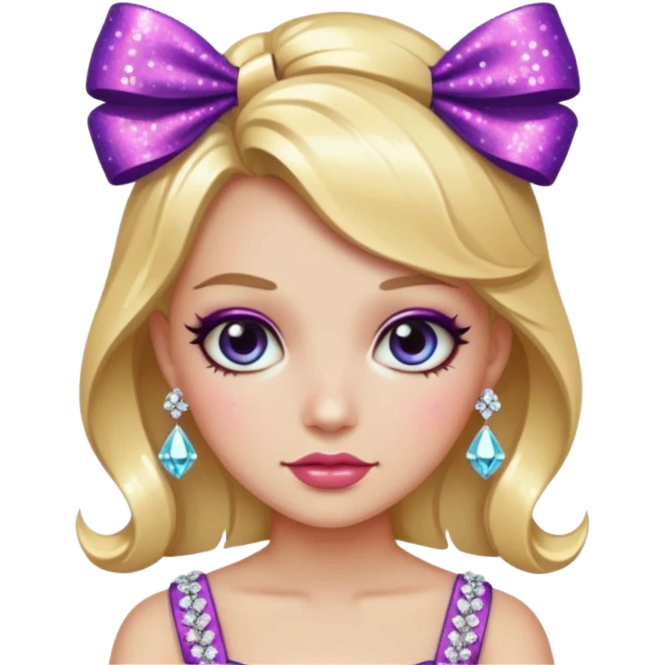 arma com laço e strass brilho baddie emoji
