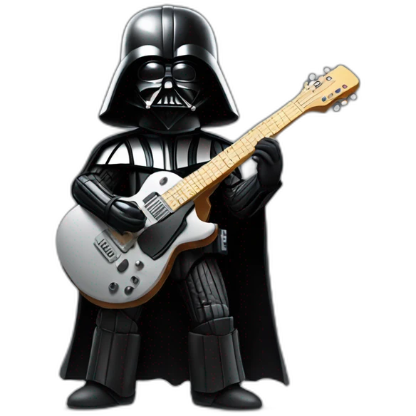 Darth vader playing guitar emoji