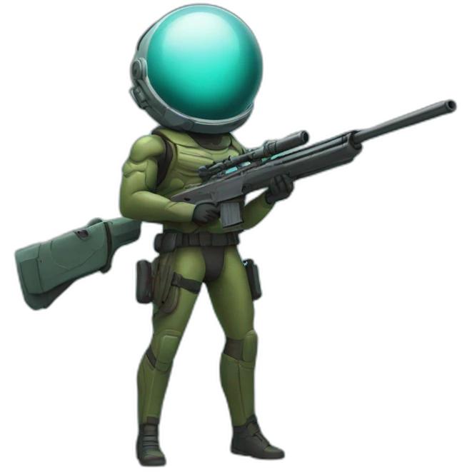 Uranus with sniper rifle emoji