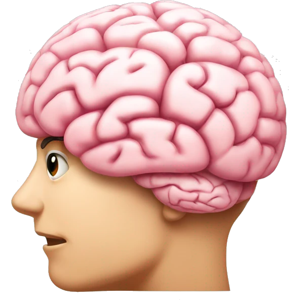 A light pink brain a book emoji