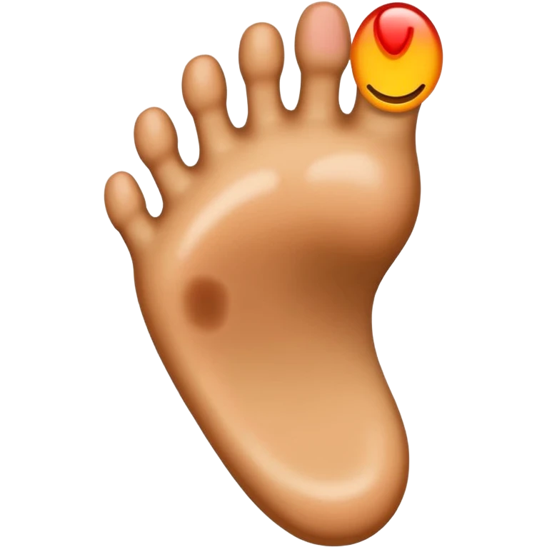 single large cartoon foot, emoji style emoji