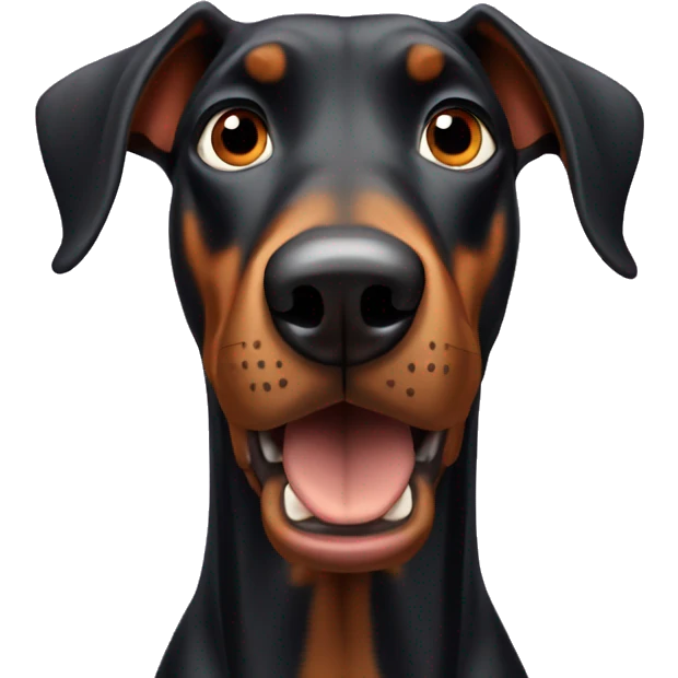 shocked Doberman  emoji