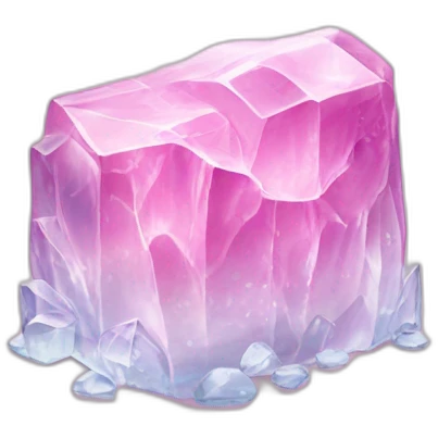 Pink coloured ice  emoji