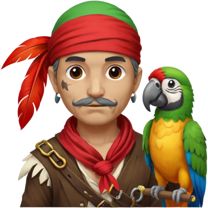 pirate and parrot emoji