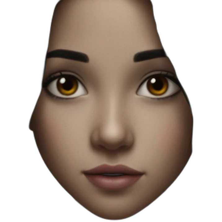 smiling girl in portrait emoji