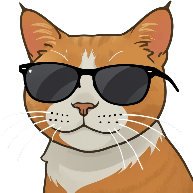 Cat with sunglasses emoji