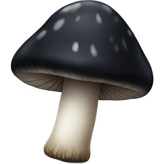 Black mushroom emoji