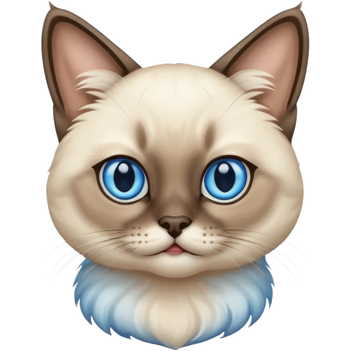 siamese cat with blue eyes emoji