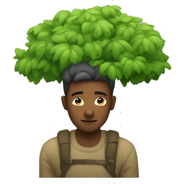 man thinking about nature emoji