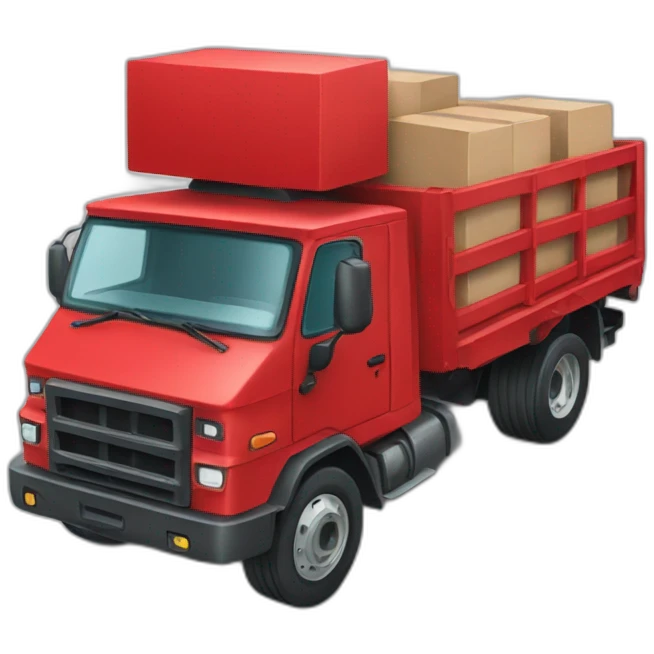 Red truck blockchain emoji
