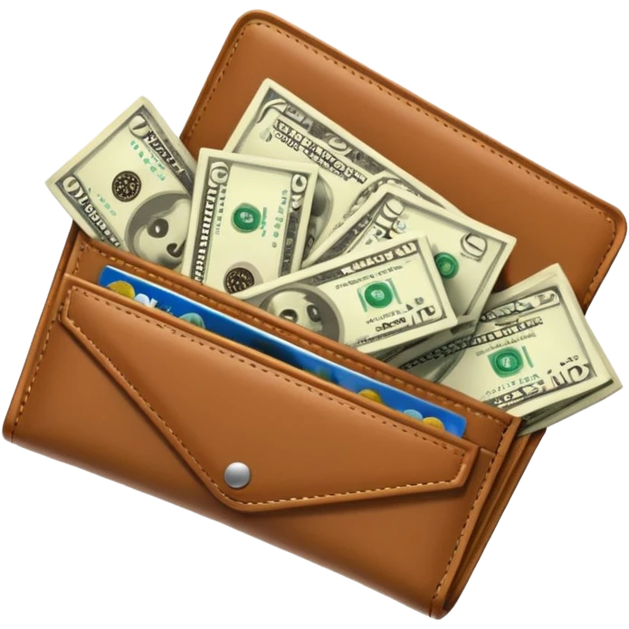Aviator money emoji, wallet full of cash, casino vibe, premium 3D emoji style, clean, no background
 emoji
