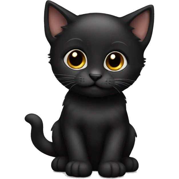 cute black kitten emoji