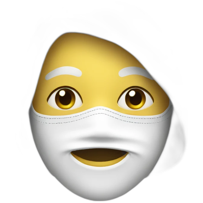 V in mask emoji