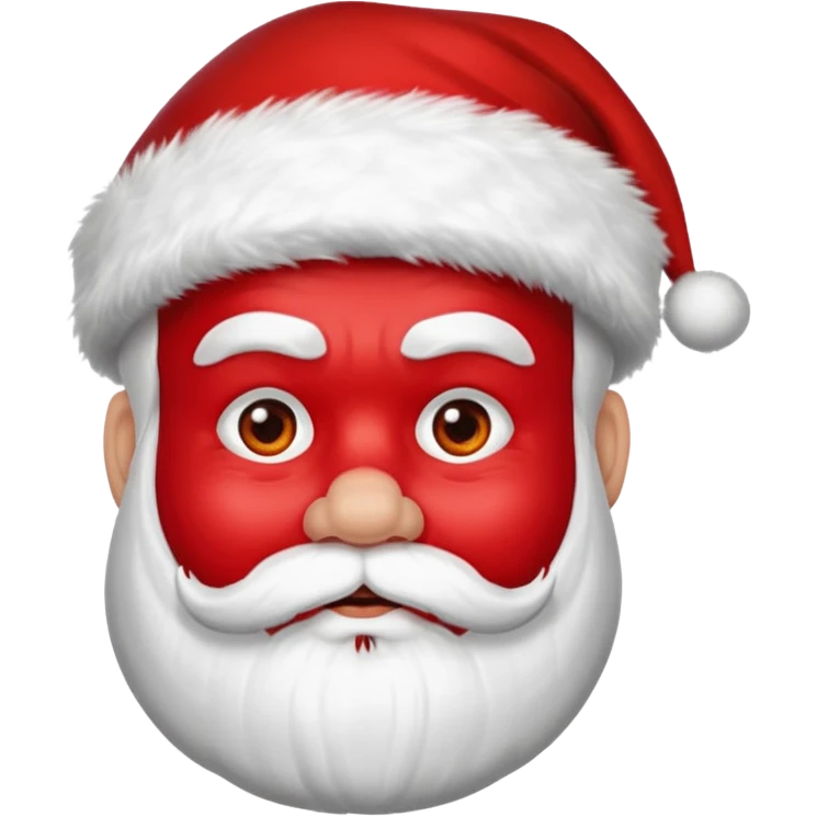 Santa having a facial emoji