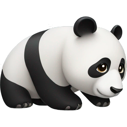 Panda with long bottom emoji