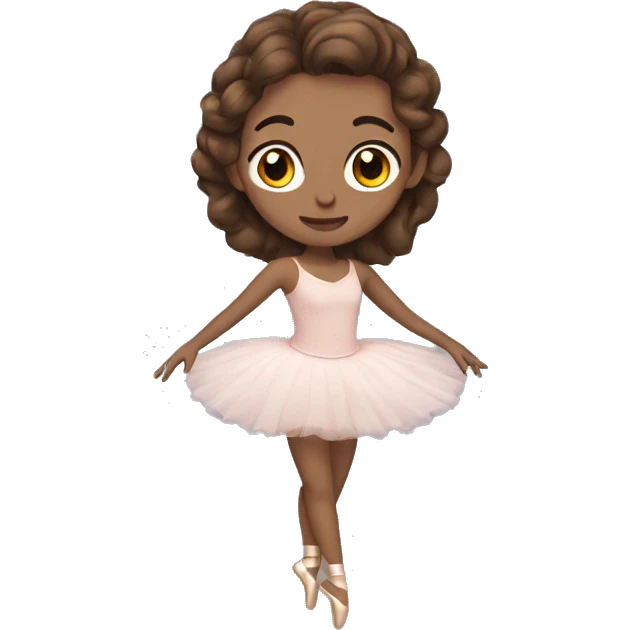 Ballet dancer with brown hair  emoji