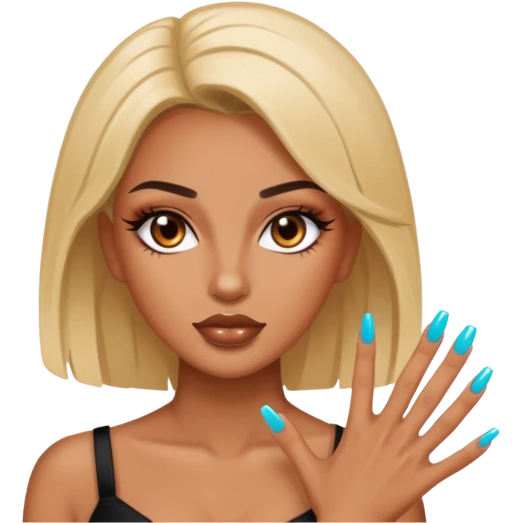 baddie with nails emoji