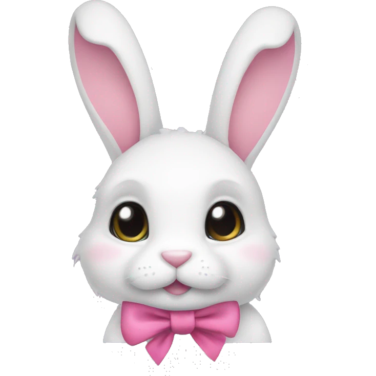 Bunny with a pink little bow emoji